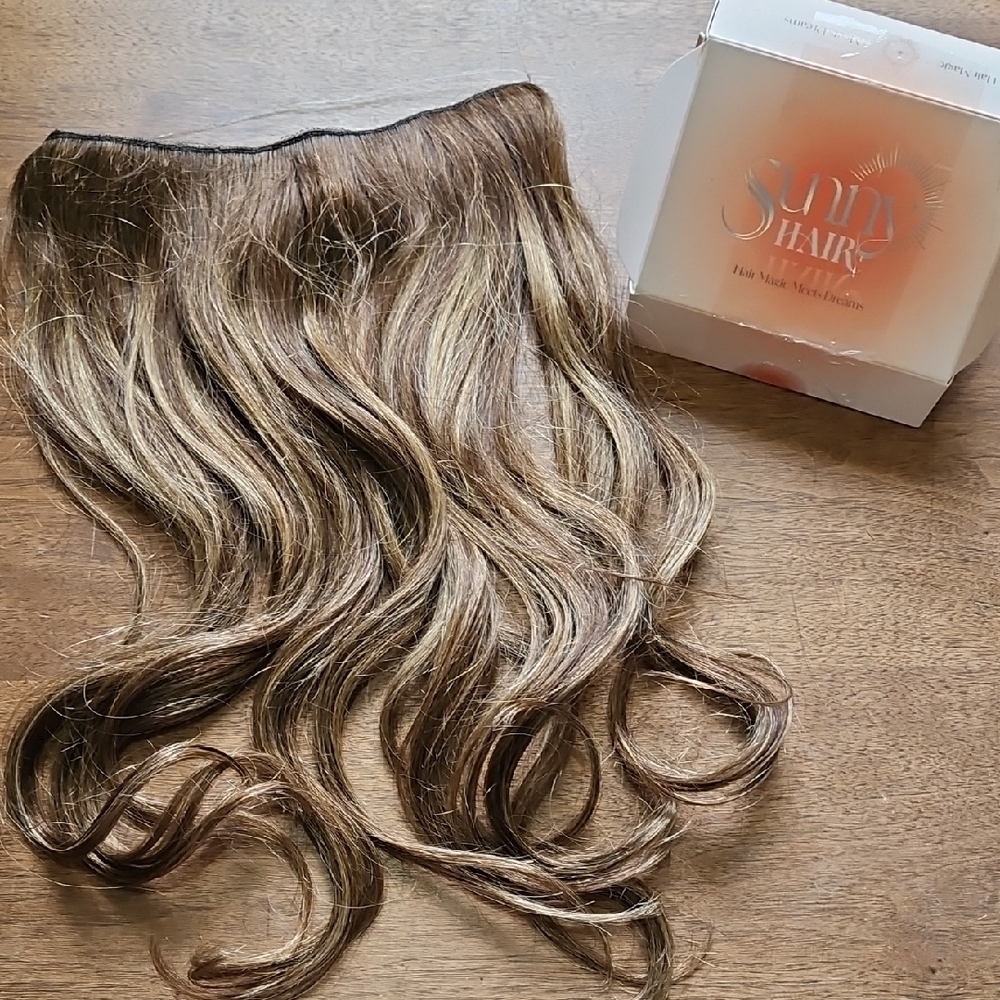 Sunny Hair Wire Hair Extensions Real Human Hair Fish Line Human Hair 18"